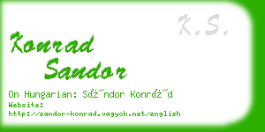 konrad sandor business card
